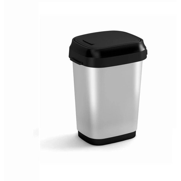 Пластмасово кошче за боклук с педал в сребрист цвят 10 l Dual Swing Bin Style S – KIS