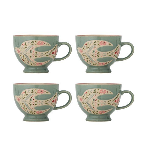 Зелени керамични чаши в комплект 4 бр. 400 ml Rosalynde – Bloomingville