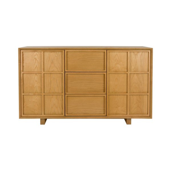 Скрин от масивен ясен в естествен цвят 120x70x45 cm Raster – Zuiver