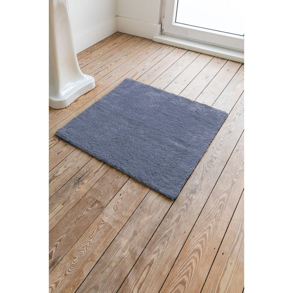 Синя памучна постелка за баня Luca, 60 x 60 cm - Tiseco Home Studio-image-1