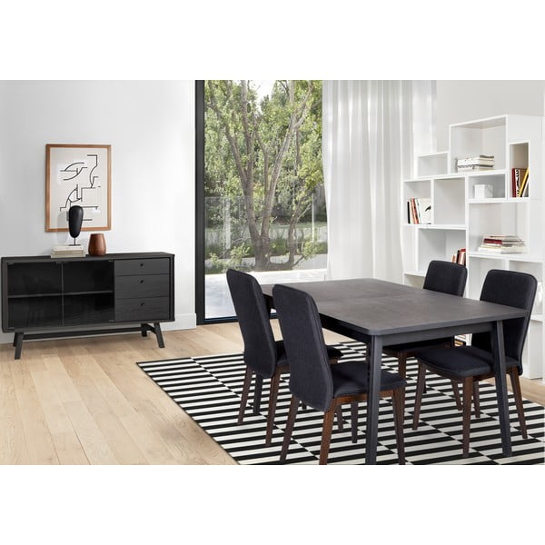 Черна маса за хранене Skagen - Woodman-image-1