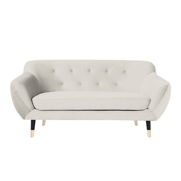 Кремав диван с черни крачета Mazzini Sofas Amelie, 158 cm