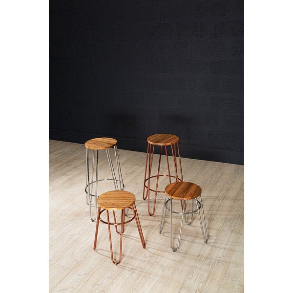 Стол от масивен бряст в сребрист цвят/в естествен цвят District – Premier Housewares-image-2