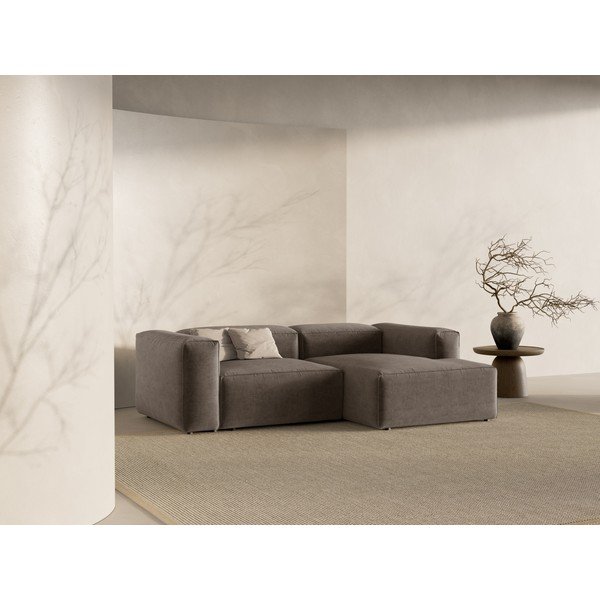 Кафяв ъглов диван (десен ъгъл) Bergamo – Cosmopolitan Design-image-1