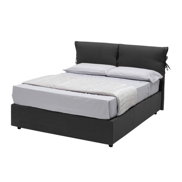 Tmavě šedá jednolůžková postel s úložným prostorem a 13Casa Iris, 120 x 190 cm