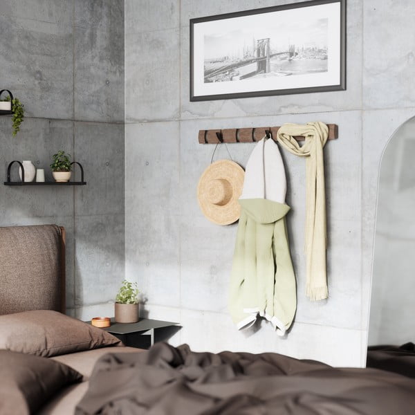 Сива стенна закачалка от тополово дърво Flip - Umbra-image-1