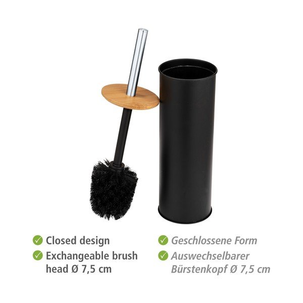 Черна стоманена четка за тоалетна Tortona – Wenko-image-4