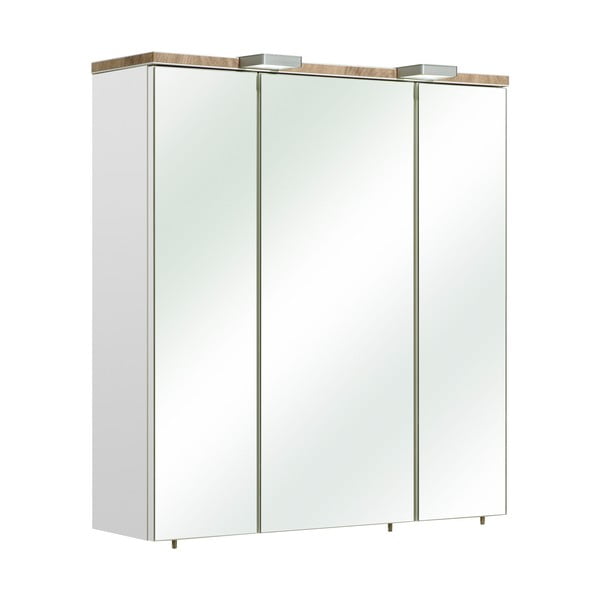Бял висящ шкаф за баня с огледало 65x70 cm Set 931 - Pelipal