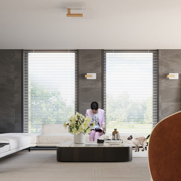 Лампа за таван в естествен цвят със стъклен абажур 40x47,5 cm Parola - Sollux-image-4