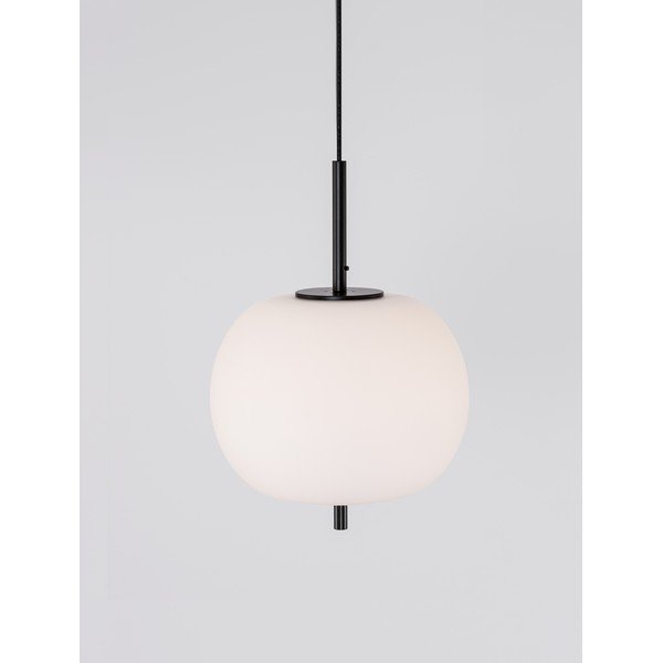 Бяло/черно стъклено висящо осветително тяло ø 30 cm Lato – Nova Luce-image-4