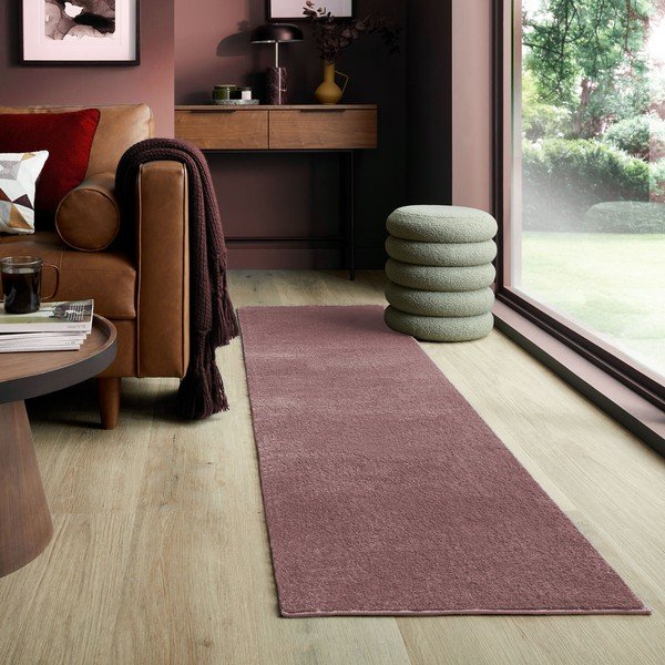 Розова пътека от рециклирани влакна 60x230 cm Sheen – Flair Rugs-image-1