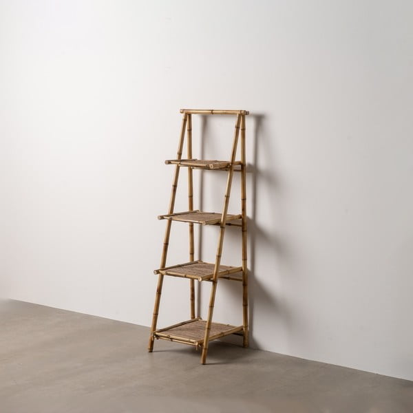 Бамбуков стелаж в естествен цвят 48x152x50 cm Manali – Ixia-image-1