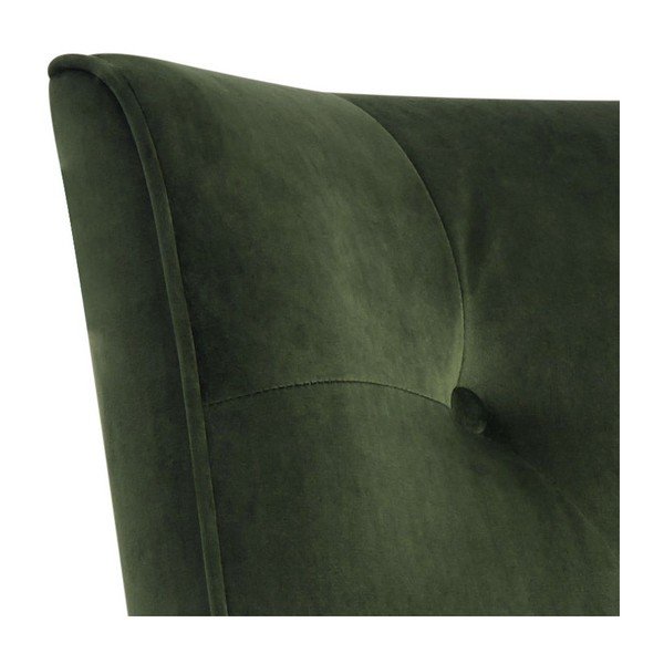 Тъмнозелено кадифено кресло Bodiva - Actona-image-1