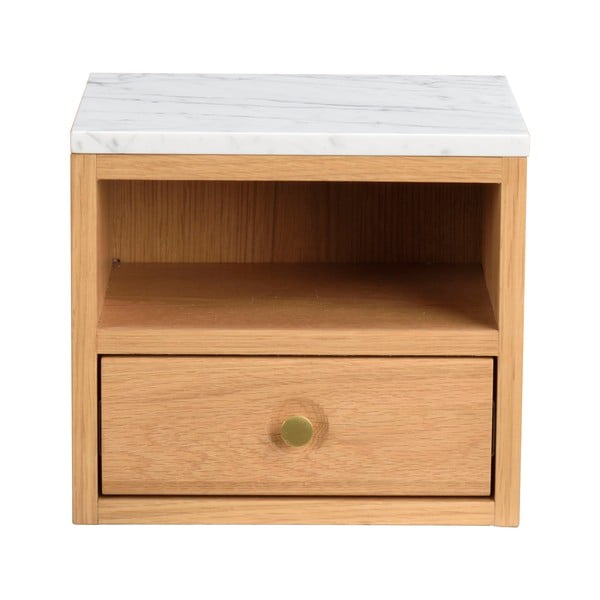 Нощно шкафче с плот от имитация на мрамор естествено Whitmore – Rowico