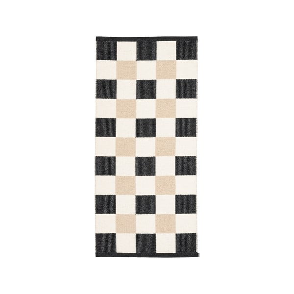 Черна и кремава пътека за открито и закрито 70x160 cm Pix Black Vanilla – Pappelina-image-4