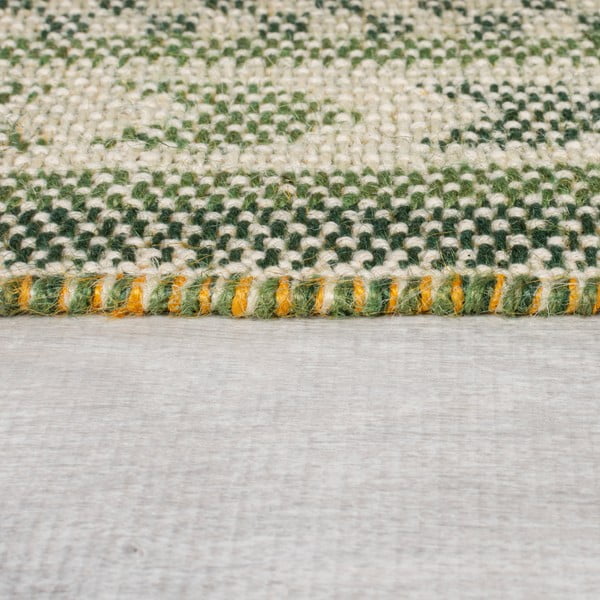Зелен килим със смес от юта 200x290 cm Mara Jute Border – Flair Rugs-image-4