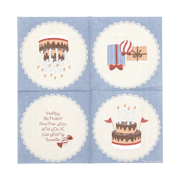 Хартиени салфетки в комплект от 20 бр. Oscar – Bloomingville Mini-image-4