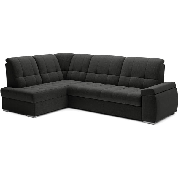Тъмносив разтегателен ъглов диван с място за съхранение (ляв ъгъл L форма) Sado – ELTAP-image-2