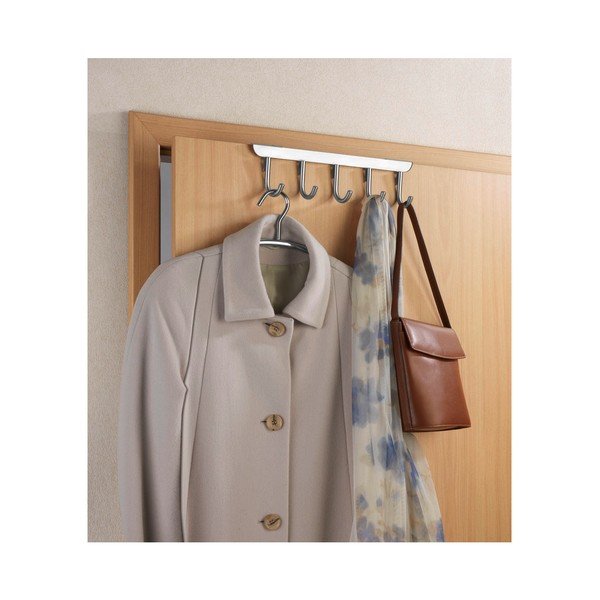 Висяща закачалка за врата с 5 куки в сребристо Asola - Wenko-image-3