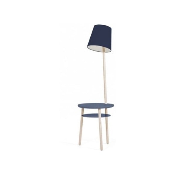 Tmavě modrá stolní lampa z jasanového dřeva HARTÔ Josette