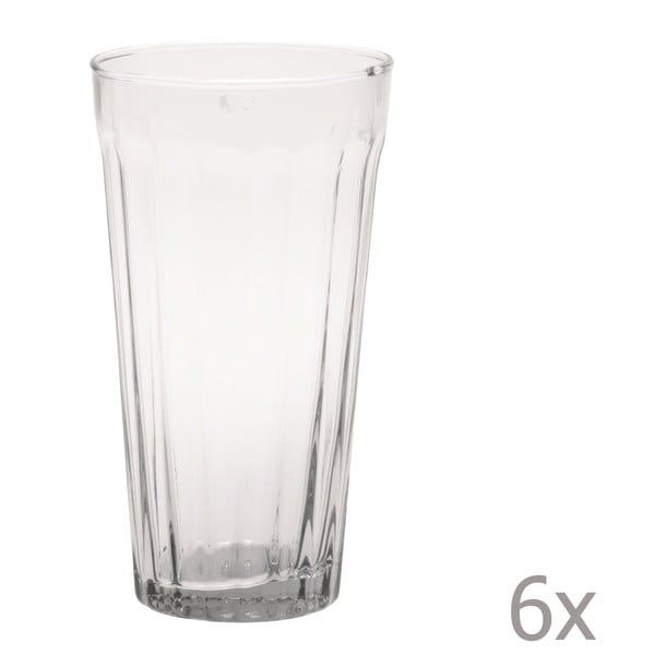 Sada 6 long sklenic Lucca Transparent, 500 ml