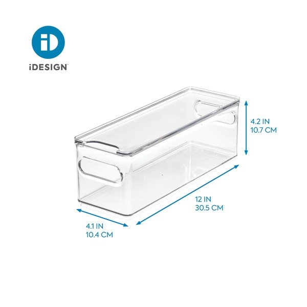 Прозрачна кутия за съхранение с капак iDesign The Home Edit, 31,1 x 10,8 cm - iDesign/The Home Edit-image-4