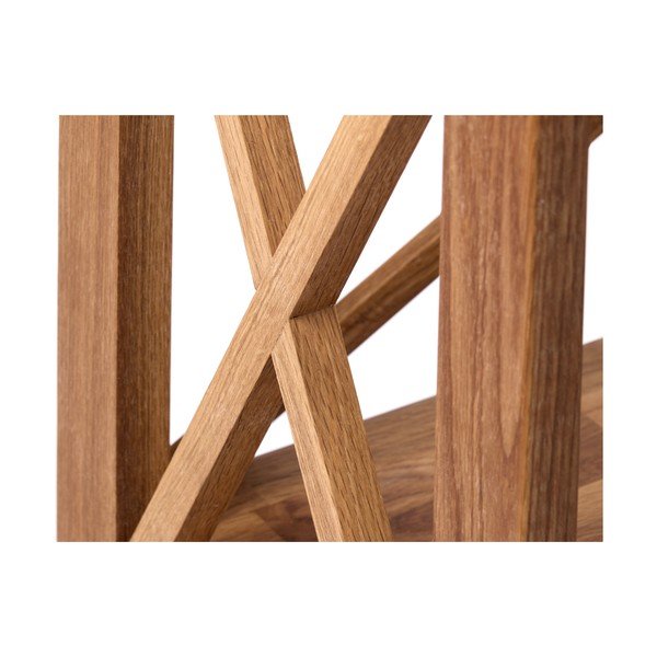 Стелаж от масивен дъб в естествен цвят 70x161 cm X-Shelf – Unique Furniture-image-4