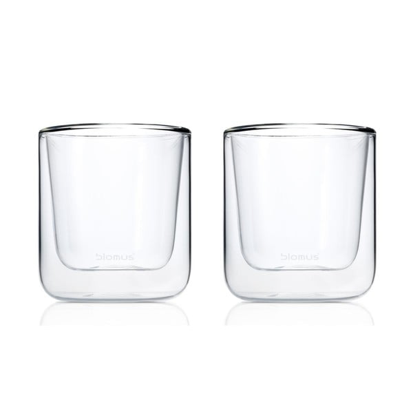 Двустенни стъклени чаши в комплект 2 бр. 200 ml Nero – Blomus