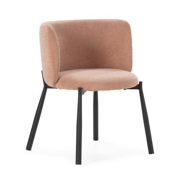 Прасковени тапицирани трапезни столове в комплект 2 бр. Ginny – MOME