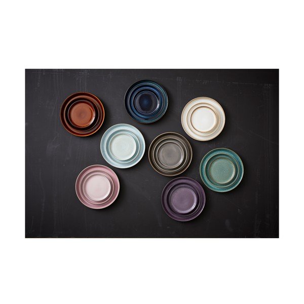 Черна/синя десертна глинена чиния ø 21 cm Gastro Dark Blue/Black – Bitz-image-3