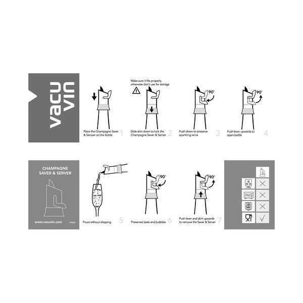 Запушалка за шампанско от неръждаема стомана – VacuVin-image-4