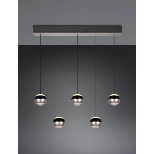 LED висящо осветително тяло в черен и сребрист цвят Orbit – Trio Select-image-3