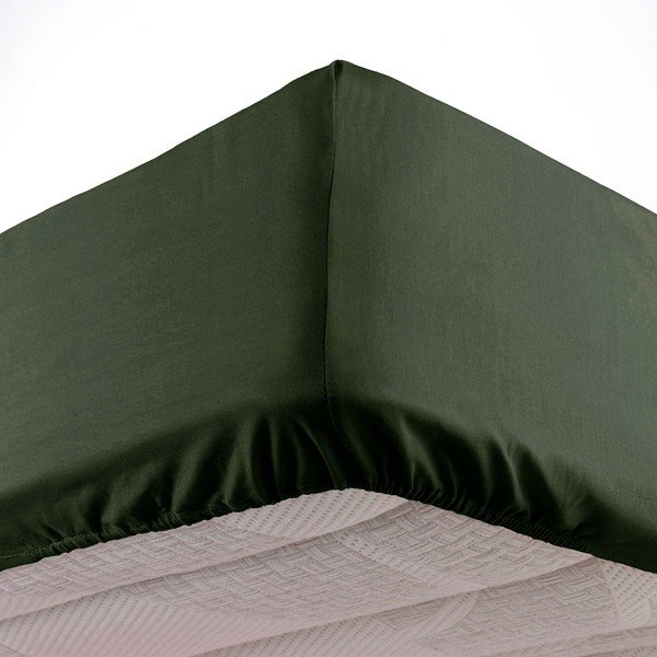 Еластичен чаршаф от микрофибър в цвят каки 90x190 cm Oscar – douceur d'intérieur