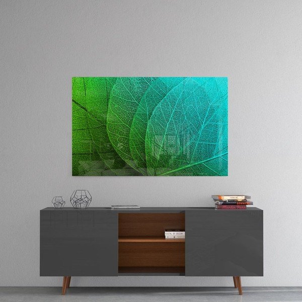 Стъклена картина Green Leaf - Insigne-image-1