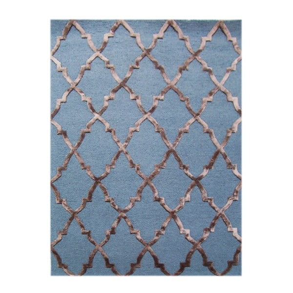 Ručně tuftovaný modrý koberec Kohinoor, 153x244cm