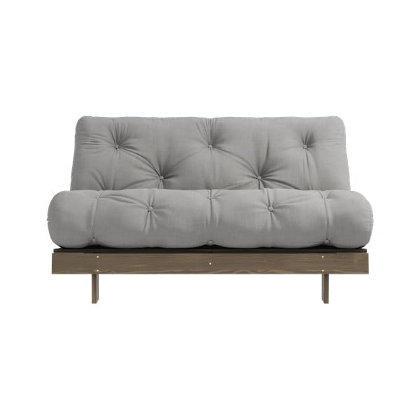Сив разтегателен диван 140 cm Roots - Karup Design