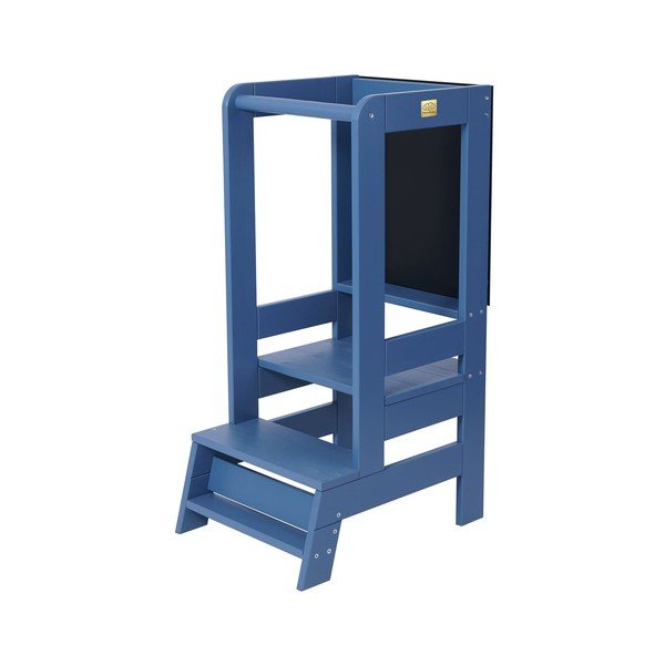 Синя учебна кула от масивен бор Montessori – Meowbaby