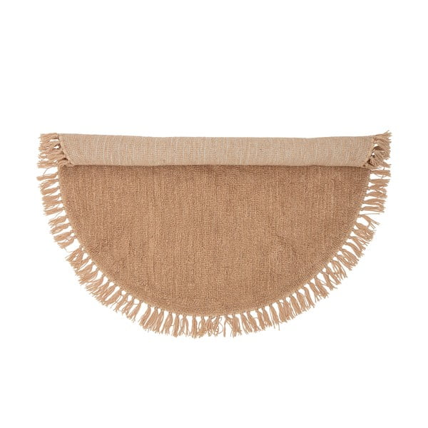 Вълнен кръгъл килим в естествен цвят ø 110 cm Lenea - Bloomingville-image-2