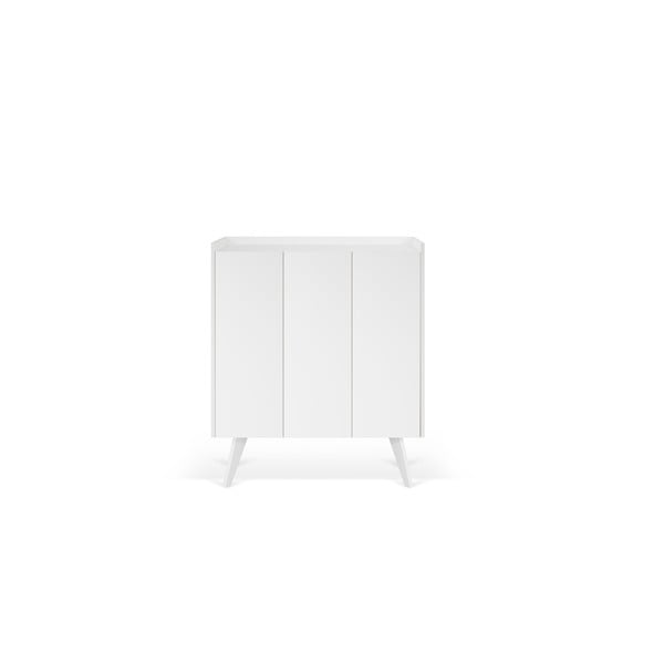 Бял висок скрин с чекмеджета 110x125 cm Mara - TemaHome
