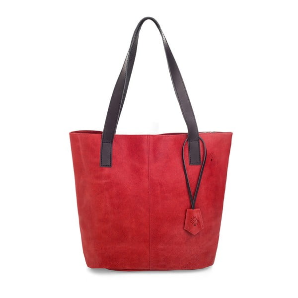 Червена кожена чанта Trogia Veneta - Woox