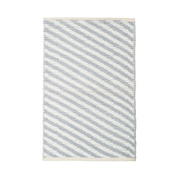 Сив и бежов памучен ръчно тъкан килим Pipsa Diagonal, 90 x 60 cm - TJ Serra