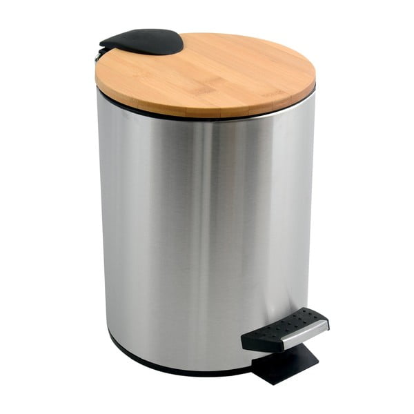 Стоманено кошче за боклук с педал в матово сребрист цвят 3 l   Adonis – Spirella