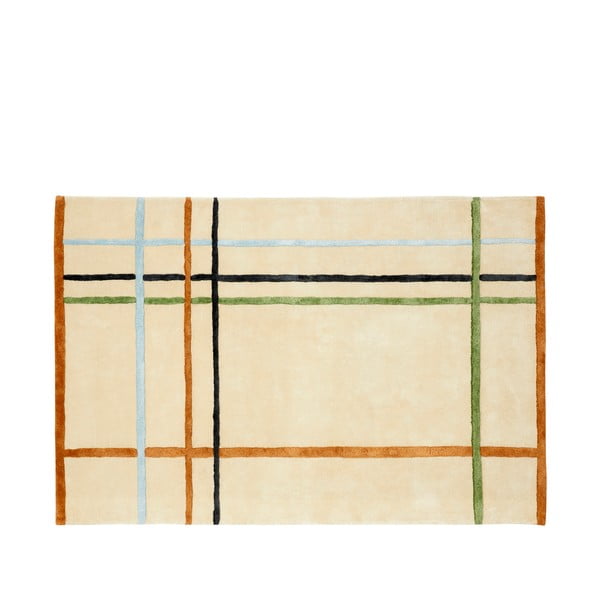Бежов килим с памучна смес Ester, 120 x 180 cm - Hübsch