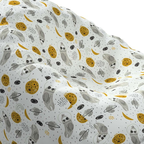 Сив детски чувал за сядане Magic - Yellow Tipi-image-1