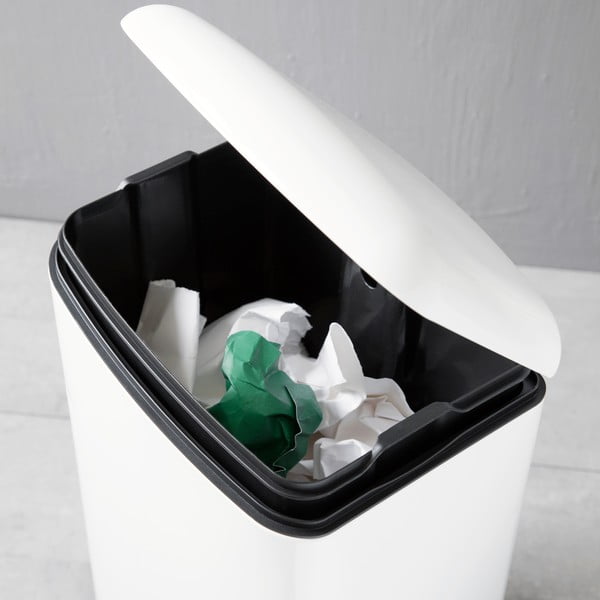 Bílý koš Steel Function Square Dustbin, 30 l-image-1