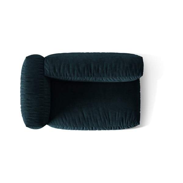 Тъмносин кадифен модул за диван (ляв ъгъл) Martina – Micadoni -image-3