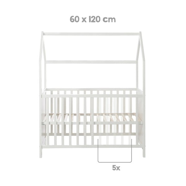 Бяло детско легло 60x120 cm - Roba-image-3