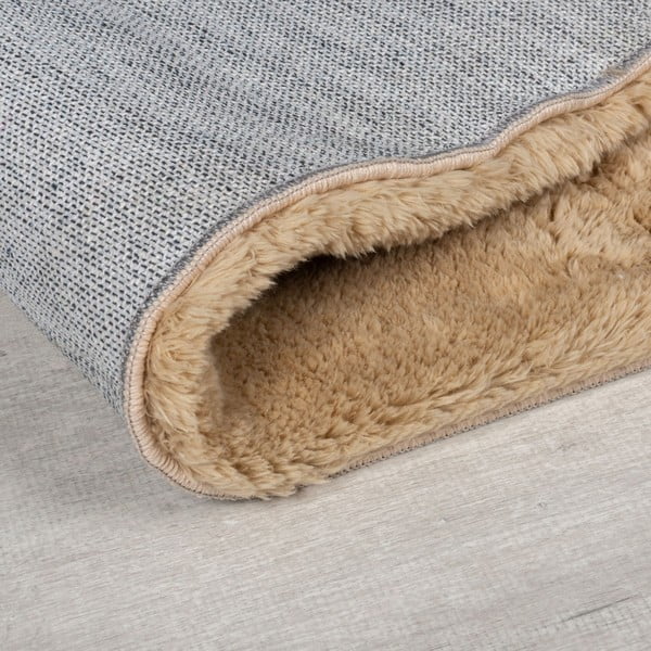 Кафява синтетична кожа 160x230 cm Faroe Wool Look Fur – Flair Rugs-image-2