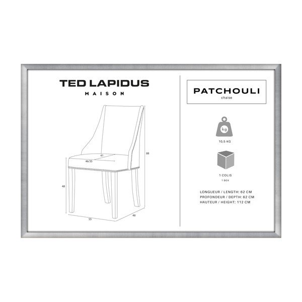 Mentolově zelená židle s černými nohami z bukového dřeva Ted Lapidus Maison Patchouli-image-4