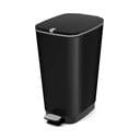 Матово черно пластмасово кошче за боклук с педал 45 l Chic Bin – KIS